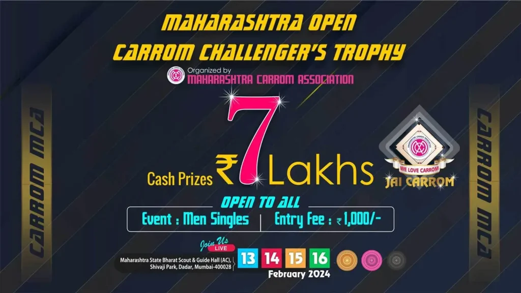 Maharashtra Open Carrom Challenger's Trophy 2023-2024